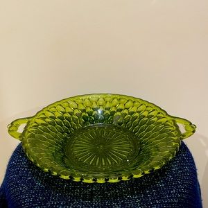 INDIANA GLASS Vintage Honeycomb Relish Dish
